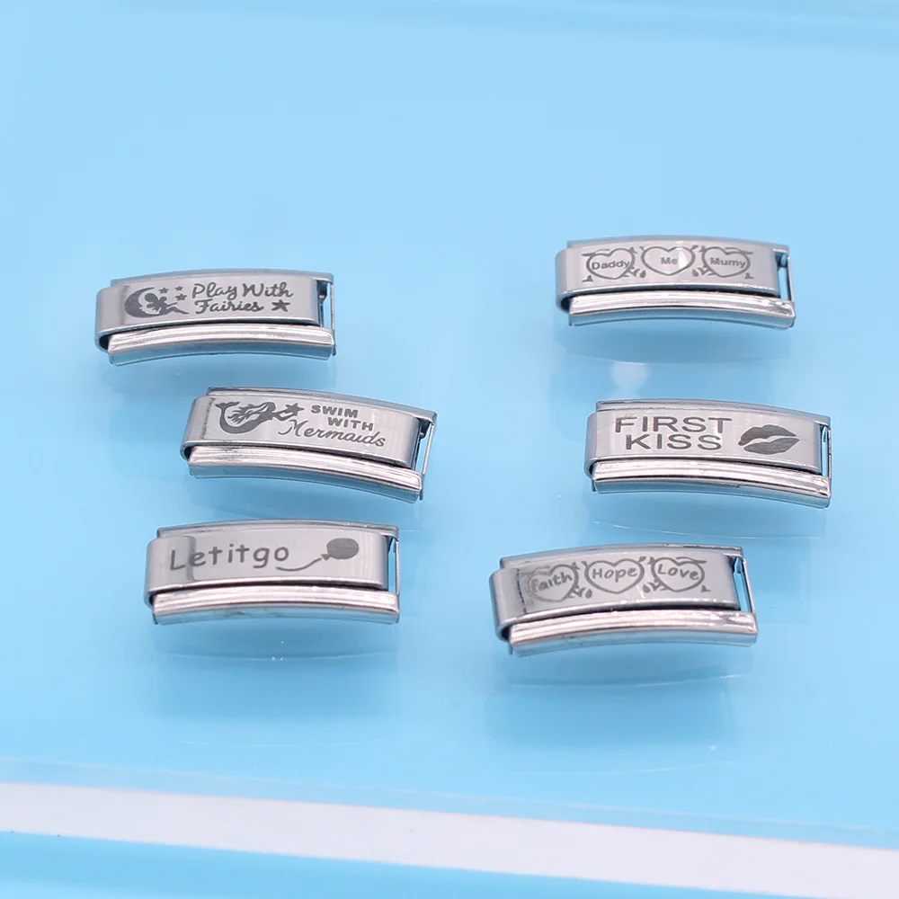 Hapiship Нержавеющая сталь поцелуй Русалочка сердце Let It Go итальянский Шарм Подходит