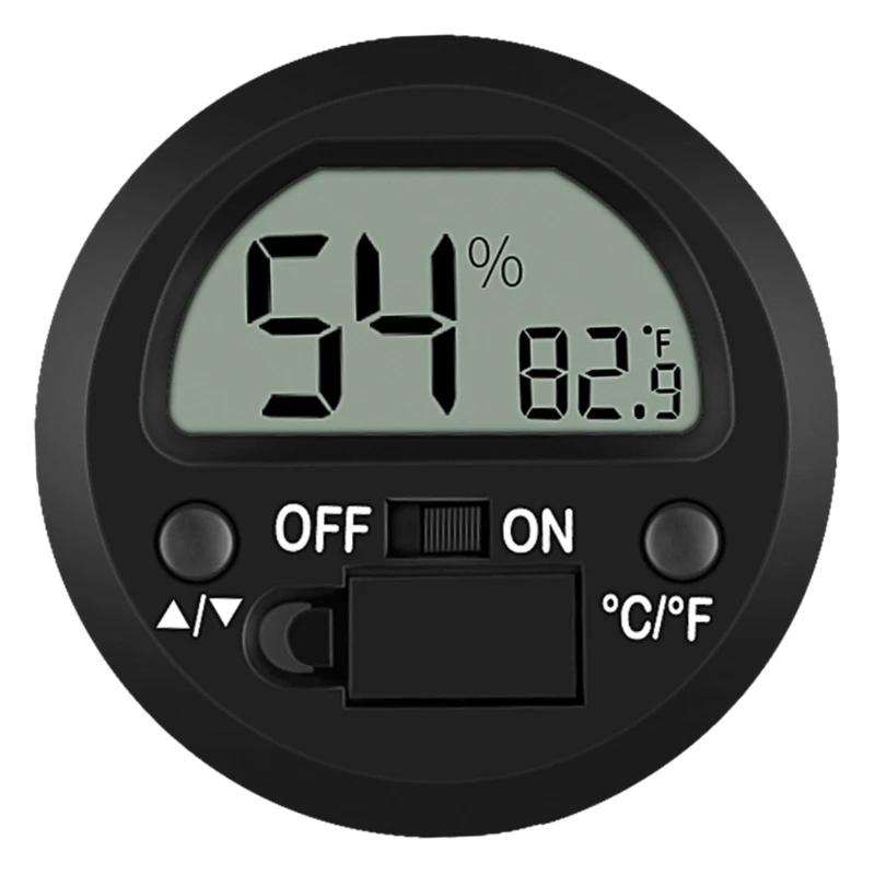 Круглый цифровой встроенный термометр OOTDTY гигрометр для сигар домашних животных