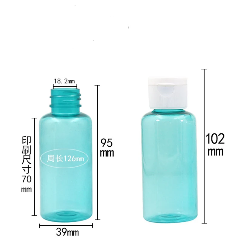 

10pcs/lot 80ml round shoulder transparent flip top bottle lotion bottle