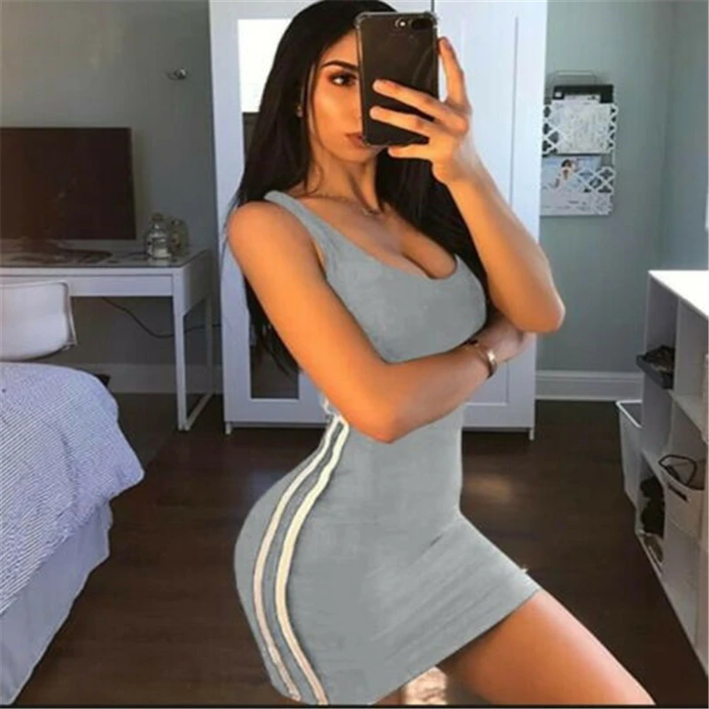 

Fashion Mini Dress Club Bandage Party Short Women Bodycon Sleeveless