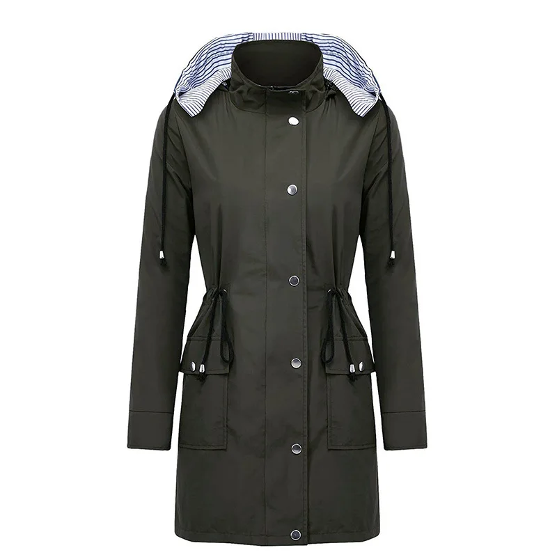 WEPBEL осень зима Женская водонепроницаемая куртка модная повседневная приталенная длинная куртка одежда завязывающаяся на пояс