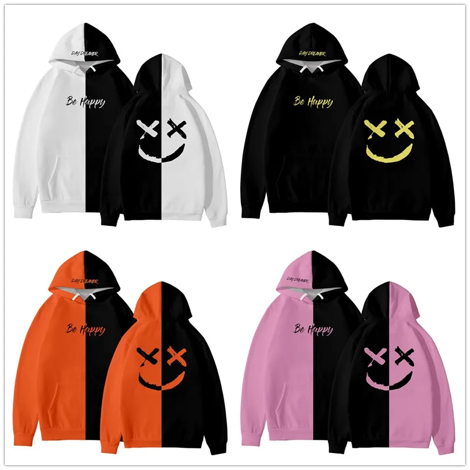 

Smiley face 3D hoodie Devil smile face Sweatshirts Black White Hoodies Men Women kids Hot fashion cool sweatshirt casual tops