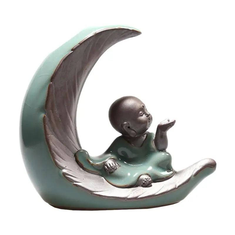 

1pc Creative Durable Convenient Delicate Desktop Vase Monk Vase Ceramic Vase for Home