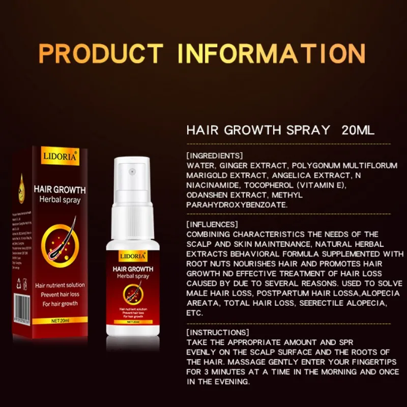 Hair Growth Ginger Spray Loss Treatment Oil Fast Growing Care Beauty &amp Scalp | Красота и здоровье
