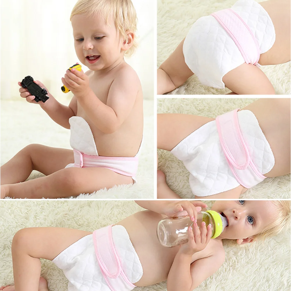 

10pcs Prefold Cotton Blend Pocket Cover Cloth Diapers Portable Eco-friendly White Lightweight Wrap Washable Reusable 3-Ply Baby