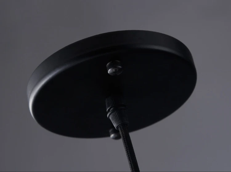 Черный винтажный промышленный подвесной светильник в скандинавском стиле ретро