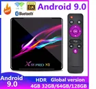 Лучший ip приставка для тв android 9,0 8K приставка для тв 4 32г 64г 128G Amlogic S905X3 2,4G  5G wifi смарт-тв Bluetooth 4,1 Media Player декодер каналов кабельного телевидения компьютерной приставки к телевизору