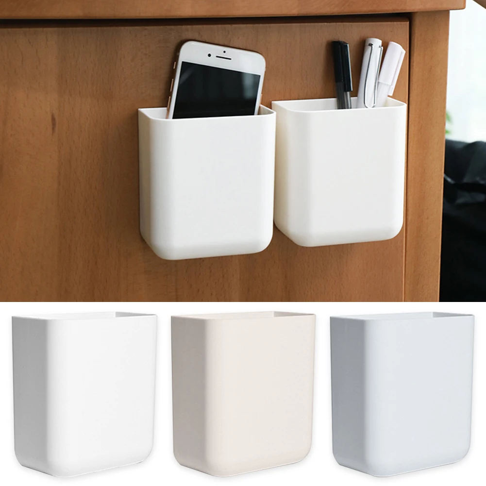 

Wall Mounted Storage Box Remote Control Storage Organizer Case For Air Conditioner TV Mobile Phone Plug Holder Stand Rack