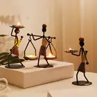 Скандинавский подсвечник, абстрактный Железный мужской подсвечник, Декор для дома, бара, ресторана, домашний декор, подарок для друзей