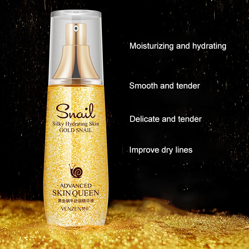 24K Gold Snail успокаивающий Сыворотки против старения Интенсивный уход за кожей лица