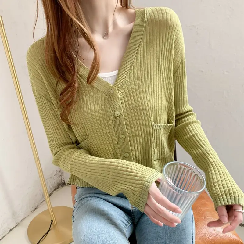 

Loose Internet Hot Ultra-Thin Ice Silk Knitted Short Top for Women Sun Protection Cardigan Outerwear Cape Coat Summer with Skirt