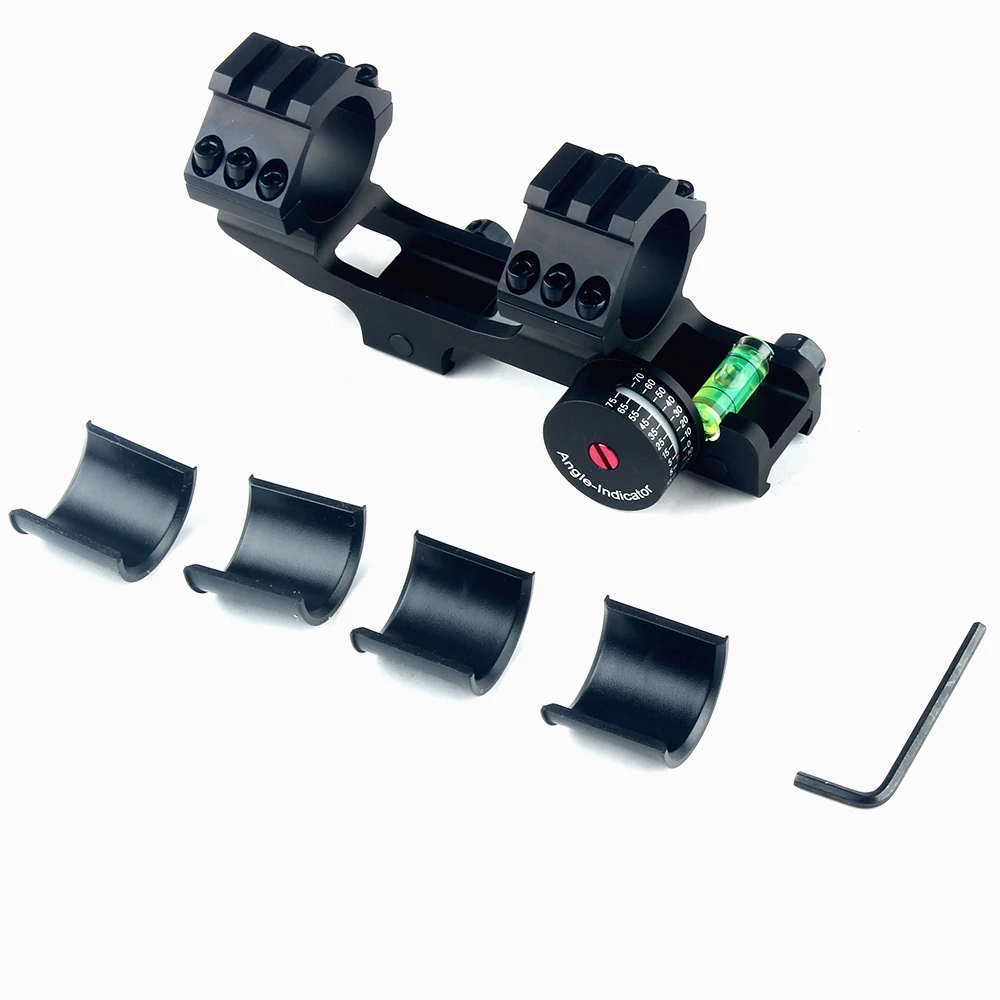 

Tactical 25.4mm 30mm Dual Ring Scope Mount With Angle Indicator and Spirit Buble Level For 20mm Picatinny Weaver Rail Hunting