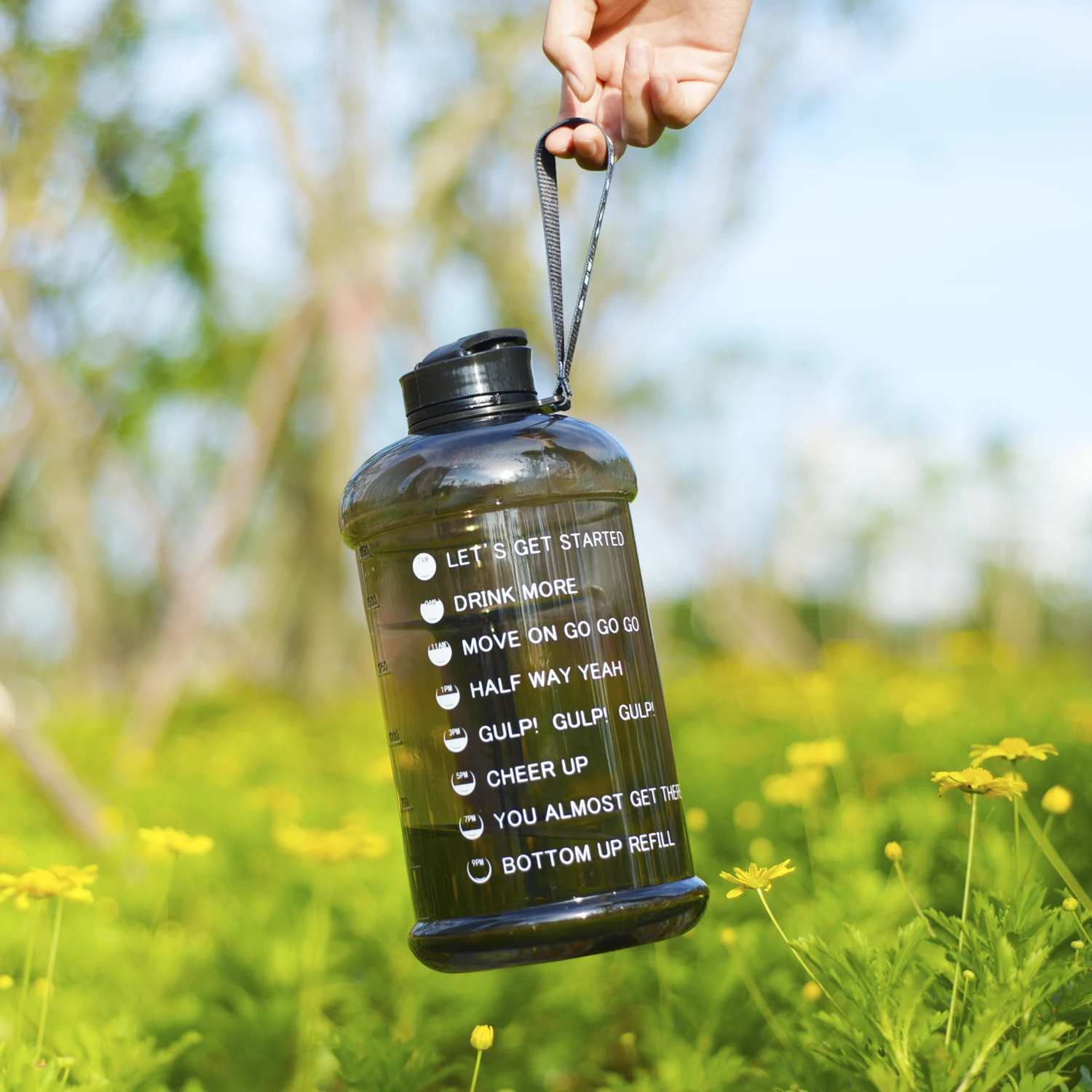 Оригинальный мотивационный маркер времени 2.2л галлон бутылка воды Экологичная BPA