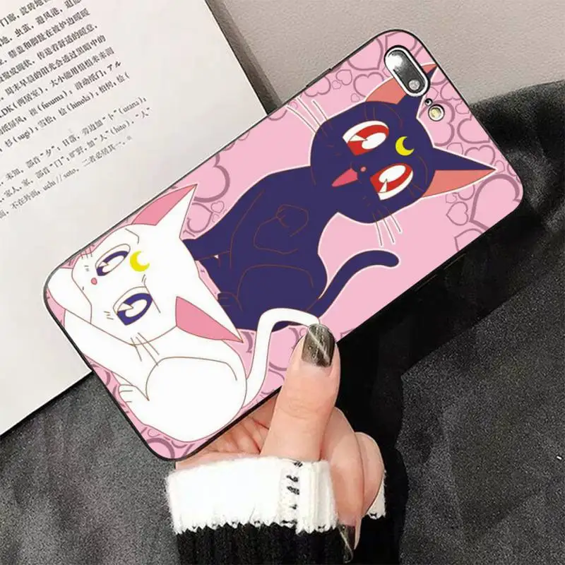 

TOPLBPCS sailor moon cat Phone Case for iPhone 8 7 6 6S Plus X 5S SE 2020 XR 11 12 pro XS MAX