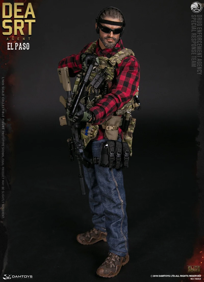 Для любителей коллекции подарки DAMTOYS 1/6 DEA SRT(специальная команда отклика) агент EL PASO(78063) для коллекции фанатов