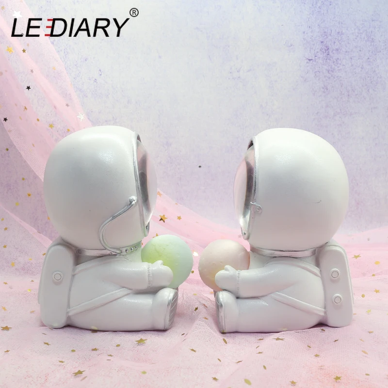 Ночной светильник LEDIARY Animal Astronaut, собака, кошка, медведь, украшения, светильник для животных, настольная лампа, теплый белый декор из смолы, светильник ing