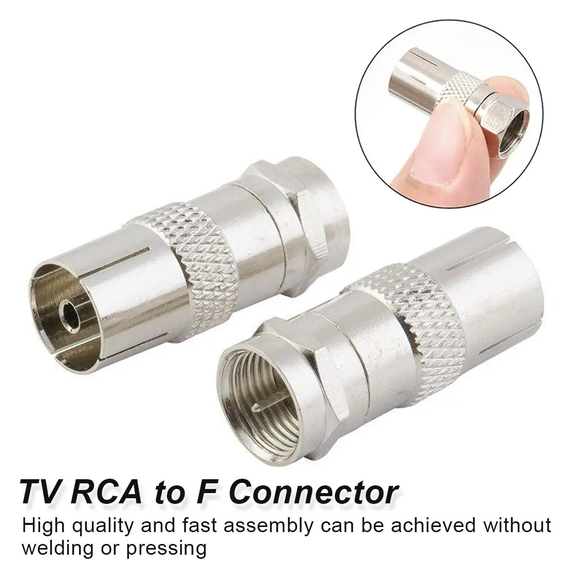 2 шт. F Тип мужской разъем к RF коаксиальный TV антенна Женский РЧ адаптеры революции