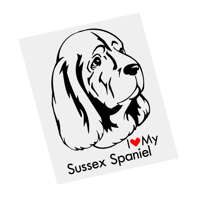

S61671# Sussex Spaniel Dog Black Transparent Car Sticker Vinyl Decal Waterproof Decors for Motorcycle Bumper Laptop