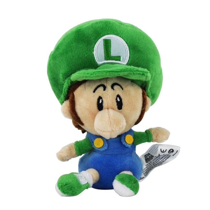 Супер Марио Йоши Гумба застенчивый парень Toadette Diddy Kong бомба Пиранья гриб Nabbit Koopa черепаха гусеница осьминог плюшевые игрушки - Цвет: 14cm baby luigi