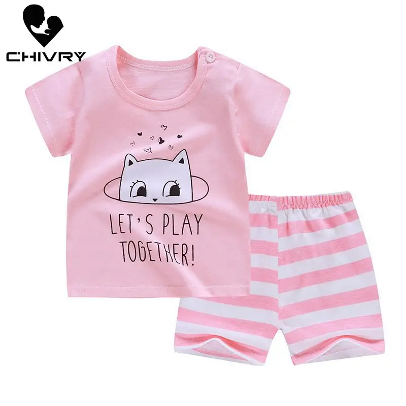 Новинка 2020 комплекты детской одежды для мальчиков летняя Милая футболка с