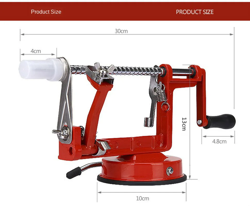

3 in 1 Stainless Steel hand-cranked Fruit Peeler With clipping Apple Potato Peeler Slicer Machine Kitchen Tools 30*10*13CM