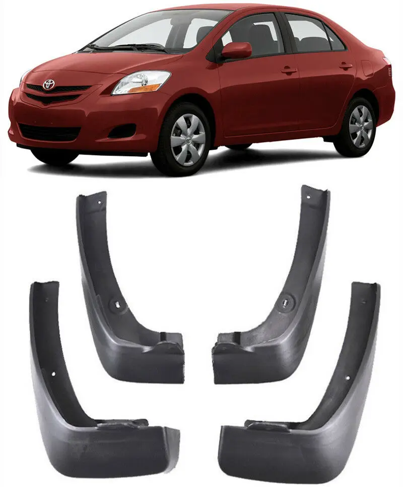 New OE Quality Set Splash Guards Mud Flaps Fit For 2007-2012 Toyota Yaris Vios Sedan | Mudguards