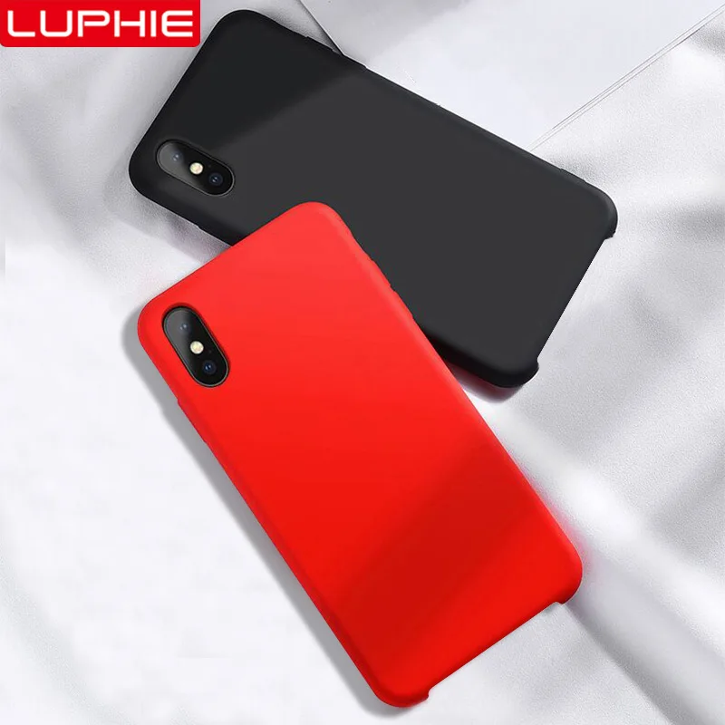 Оригинальный жидкий силиконовый чехол Luphie для iPhone 7 8 6 6S Plus X XS Max XR мягкий