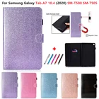 Чехол для Samsung Galaxy Tab A7 10 4 2020 SM-T500 SM-T505 чехол блестящий чехол-портмоне с функцией подставки принципиально для samsung Tab A7 чехол 10,4 7