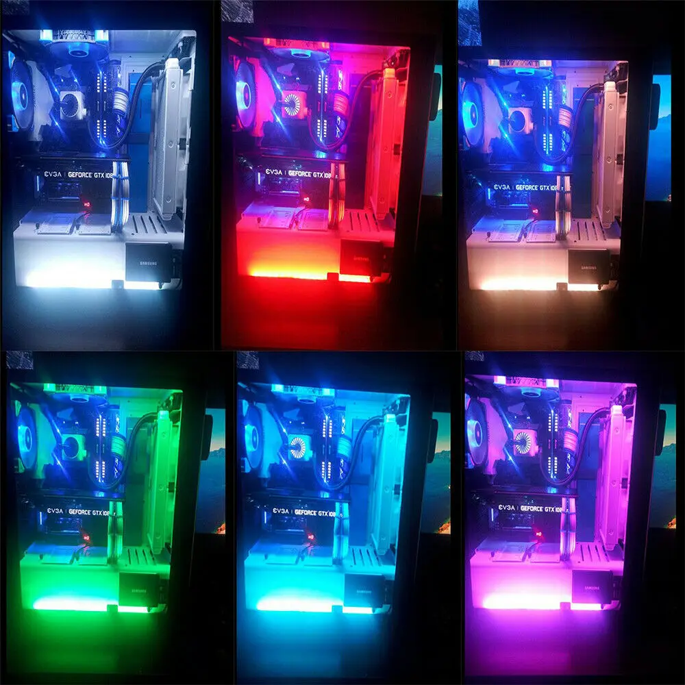 12 В RGB 4pin светодиодный светильник ADD_Header 5050 SMD PC чехол с декоративной подсветкой