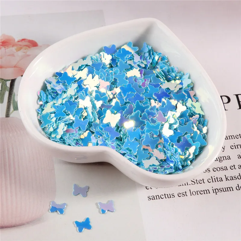 

5*6mm Blue Butterfly Nail Sequins DIY Glitter Paillettes for Nails Beauty,Lady manicure,wedding decoration confetti 1000Pcs