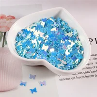 56mm blue butterfly nail sequins diy glitter paillettes for nails beautylady manicurewedding decoration confetti 1000pcs