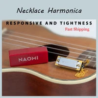 naomi 5pcs1set mini harmonica necklace 4 holes harmonica chain toy gift musical instrument