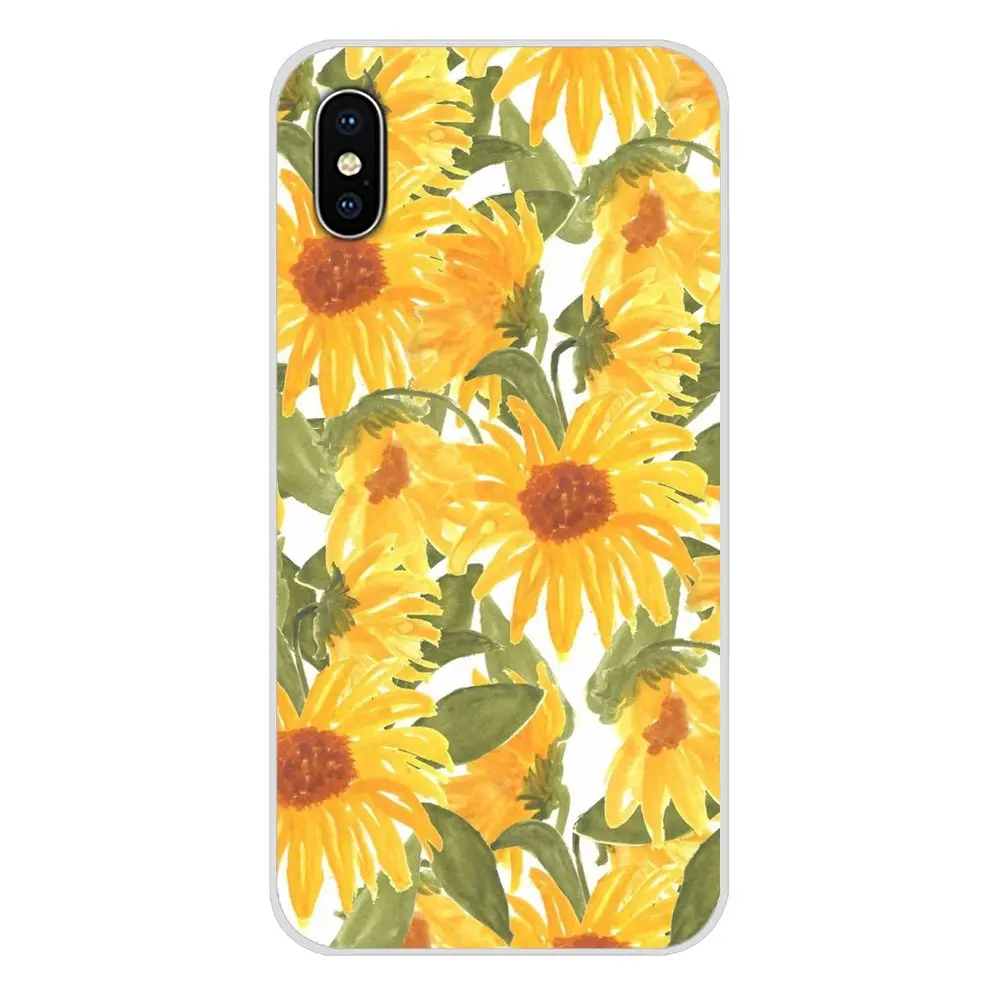 Transparent Soft Cases Covers Beautiful yellow flower sunflower For Motorola Moto X4 E4 E5 G5 G5S G6 Z Z2 Z3 G G2 G3 C Play Plus | Мобильные