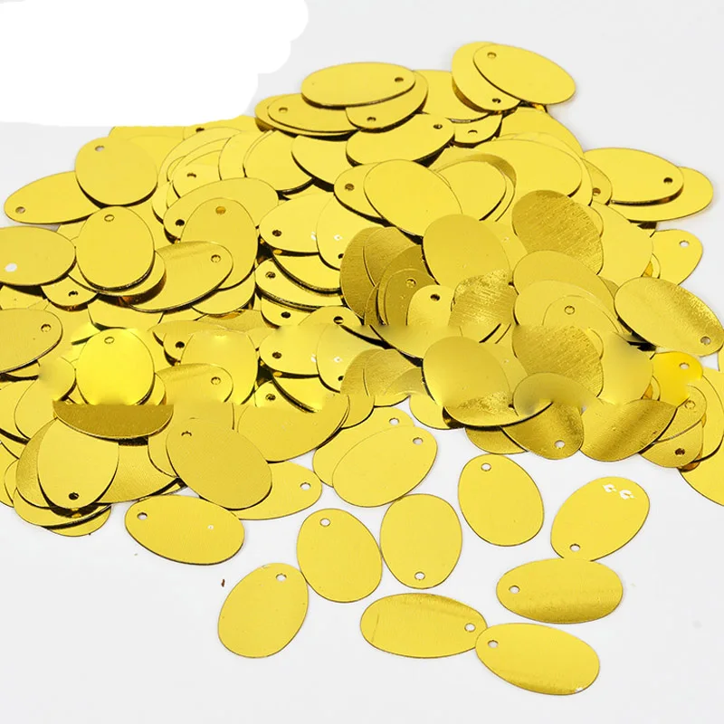 Овальные блёстки 12 × 20 мм из ПВХ бусины в форме яйца аксессуары для одежды бусы