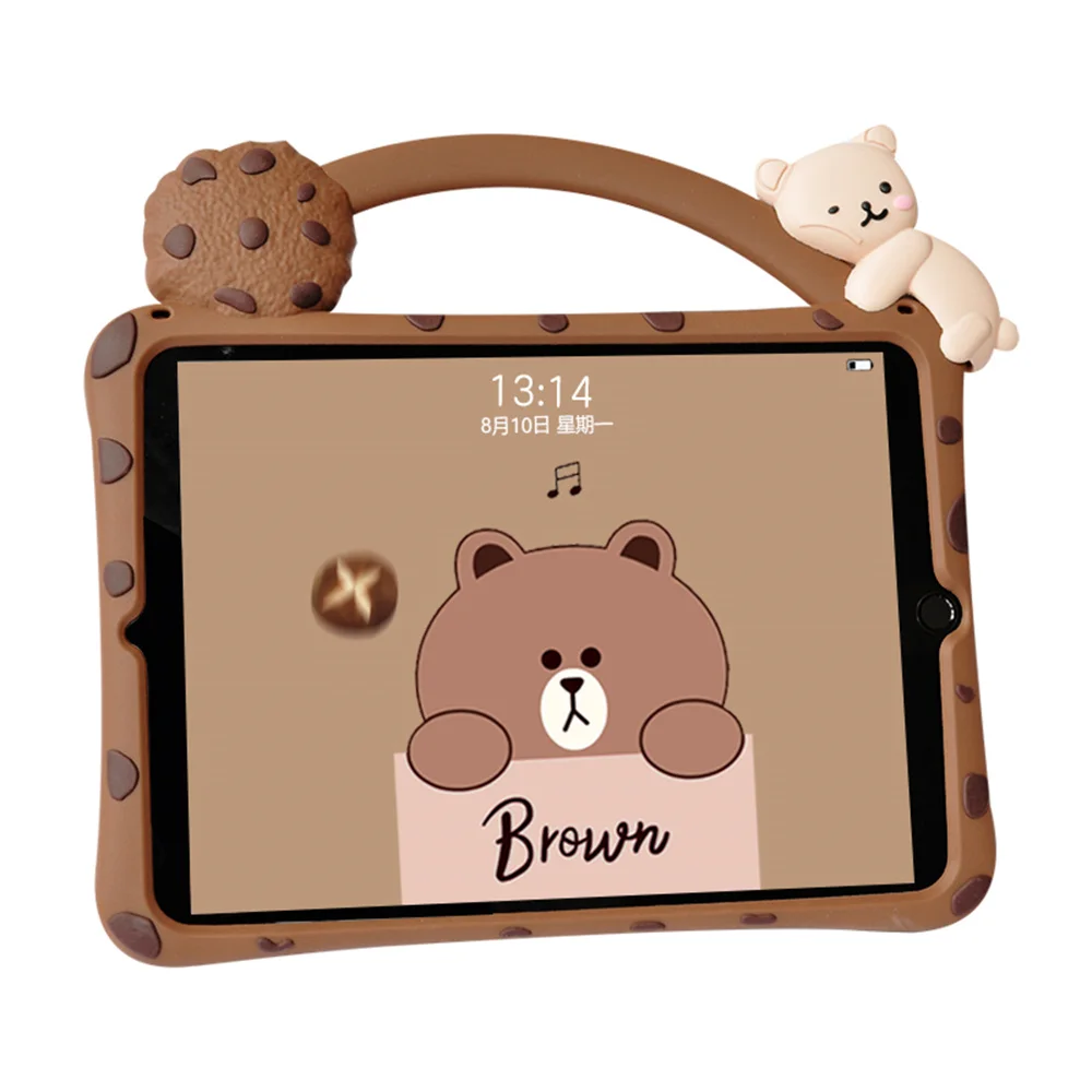 

Silicone Case For IPad 7th Generation Cute Cartoon Bear Stand Tablet Cover For Ipad 6th 9.7 inch 2018 Mini 5 4 3 2 Air 2 Shell