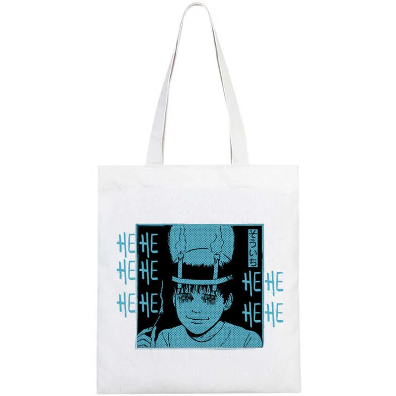

Junji Ito shopping bag shopper shopper tote canvas recycle bag reusable bag sac cabas tote boodschappentas reusable cabas