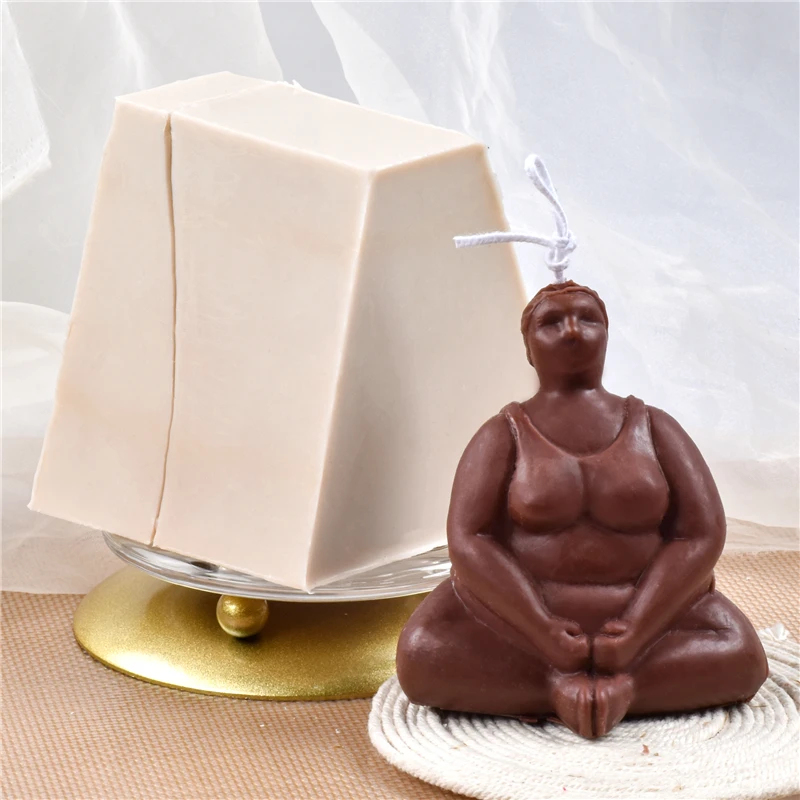 Женская силиконовая форма для свечей йоги пластырь украшение ароматерапии торс