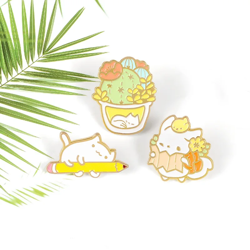 Модная мультяшная креативная Милая прилежная кошка обучающая за пределами