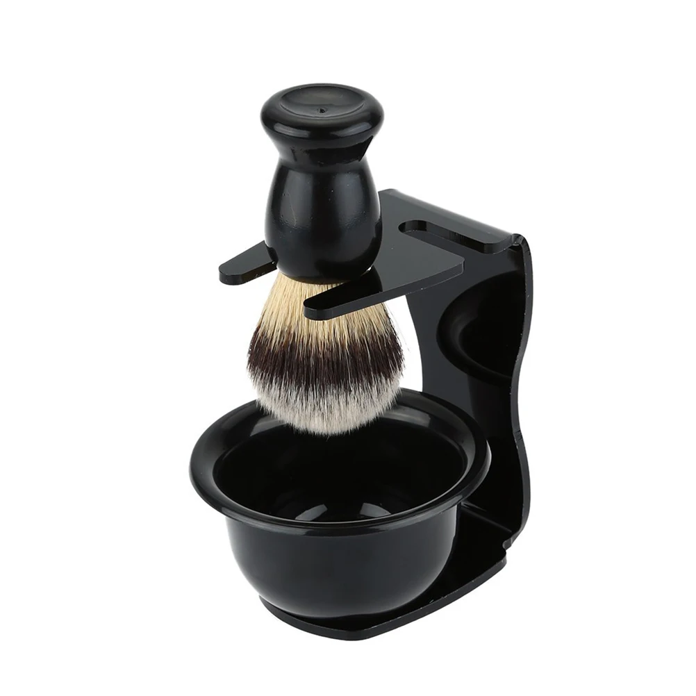 

Hair Men's Shaving Beard Brush Base Soap Bowl Bristle Facial Shaving Brush Set Hair Shaving Brush Men Beard Cleaning Tool