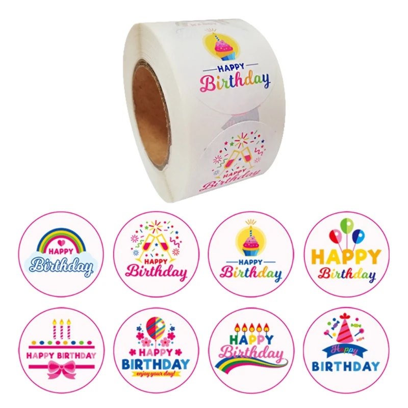 

500 шт., многофункциональные наклейки на день рождения