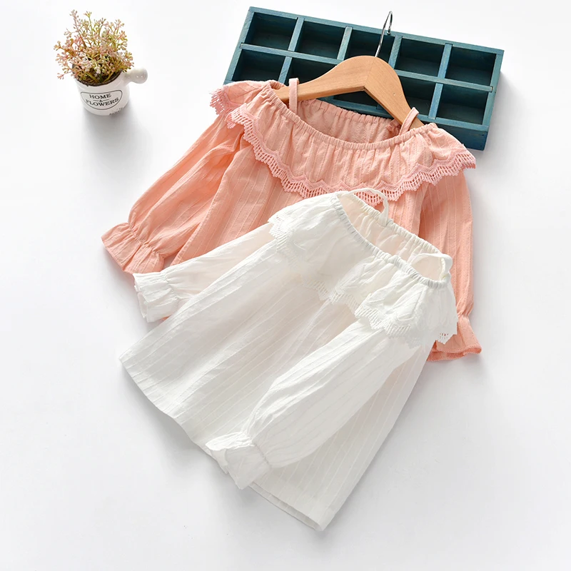 Для детей детская блузка для девочек рубашки мальчиков однотонные Цвет