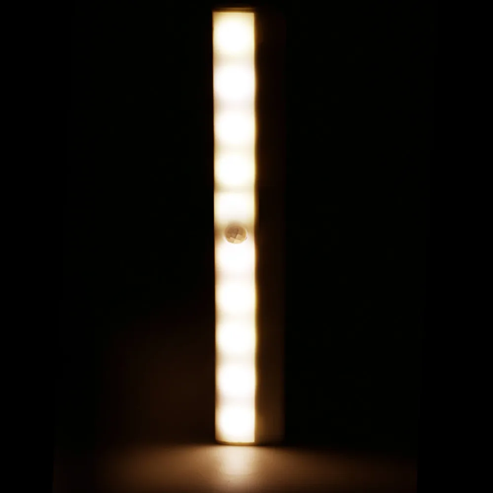 Горячая 10LED ИК инфракрасный датчик движения Детектор лампа для шкафа беспроводной датчик светильник ing шкаф ночной аккумулятор лампа шкаф светильник