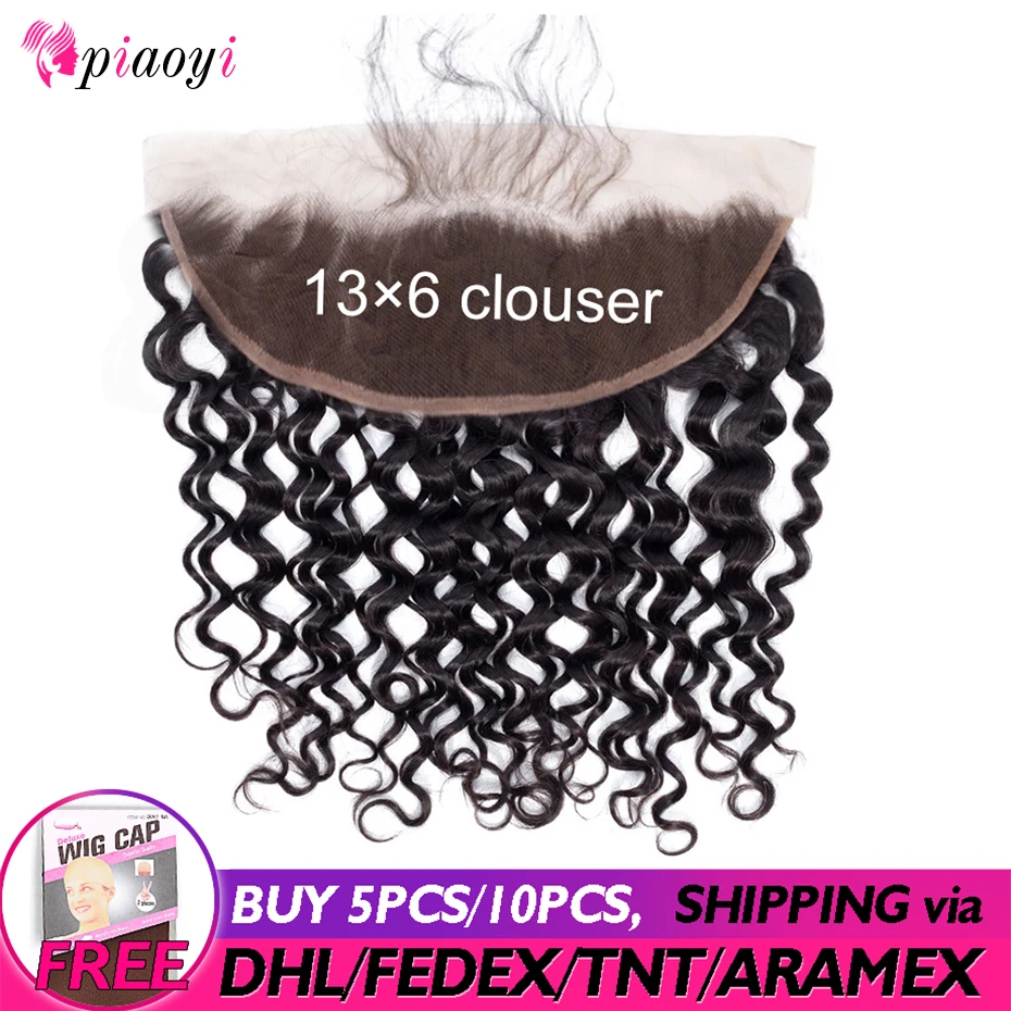 Предварительно сорванные 13x6 Кружева Фронтальная волна воды фронтальные