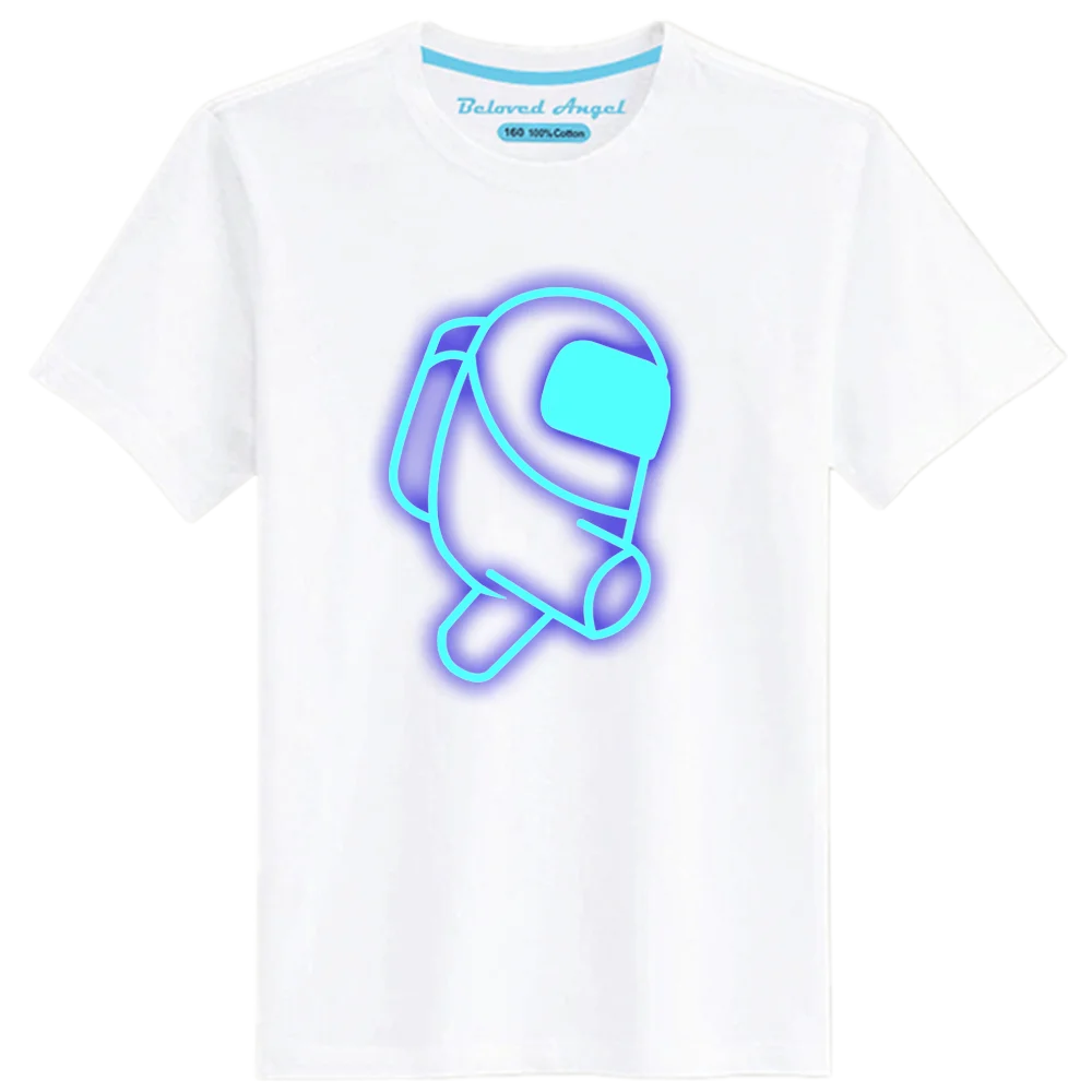 

Luminous T-shirt 3D Printing For Boys Girls Cartoon Funny Harajuku Short-Sleeved Kids Tops Tee Shirt Children Clothing 3-15T