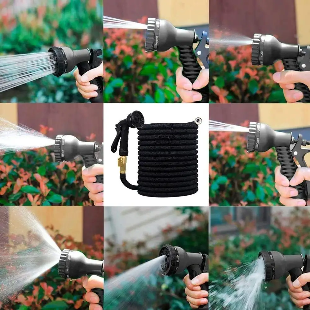 

25Ft-100Ft Garden Hose Expandable Magic Flexible Water Hose EU Version Hose Plastic Hoses Pipe With Spray Gun To Watering