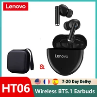 new lenovo ht06 tws wireless headphones 5 0 earphone noise cancelling headset music in ear earbuds for android ios smart phone