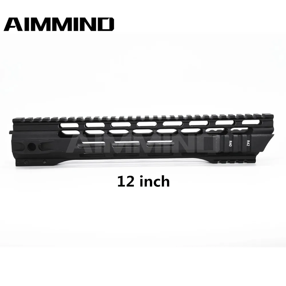 12 inch 7, 10, 12, 15 дюймов AEG M4 M16 AR15 свободном M-Lock четырехъядерный поручень Dovetail с ствола Гайка для охоты - Цвет: 12 inch