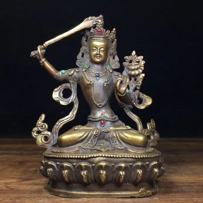 Статуя Будды из искусственной бронзы 6 дюймов|Статуи и скульптуры| |