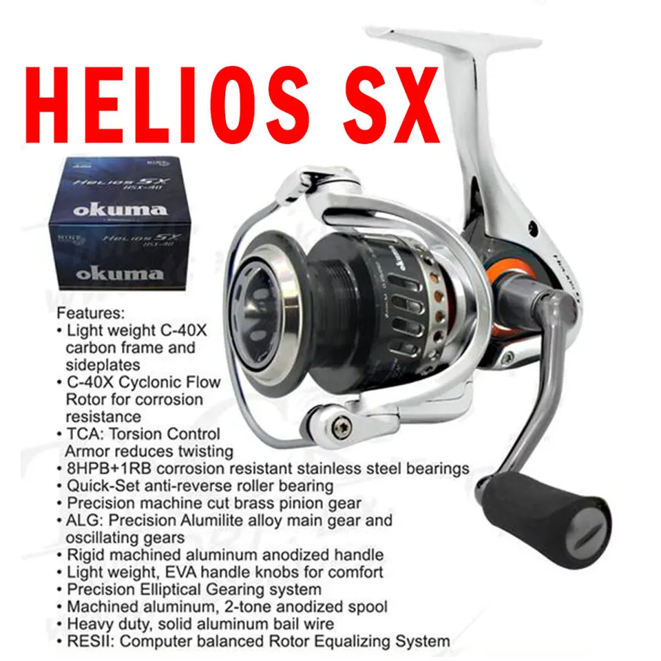 Спиннинговая катушка OKUMA Helios SX карбоновая рама легкая 5 0: 1/5 8:1 8 + 1BB мощность 3-6 кг