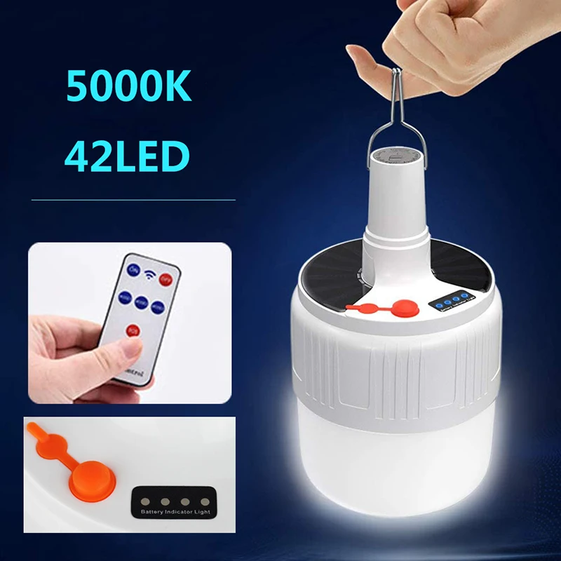 

LEADLY 22LED Solar Remote Control Light Portable Outdoor Solar Lamp Hooking Garden Camp Emergency Lighting Chandelier Light Bulb